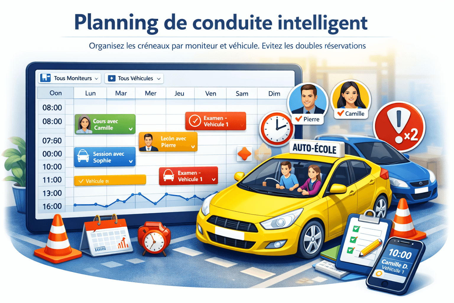 Planning des séances de conduite